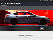 Tablet Screenshot of davidriceautosales.com